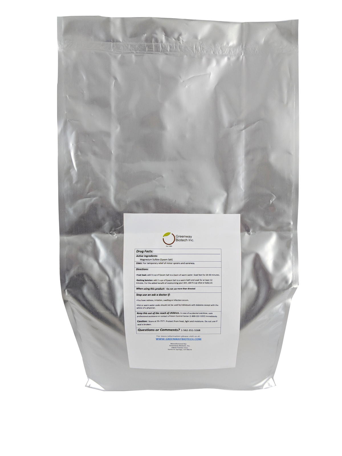 Epsom Salt Magnesium Sulfate 20 Pounds