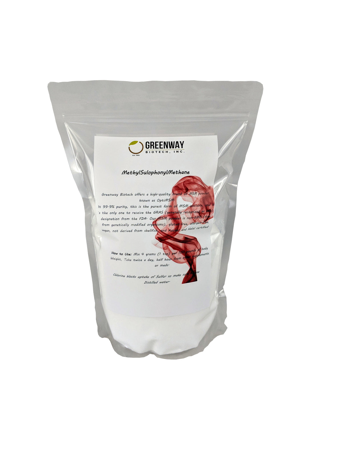 MSM (MethylSulphonylMethane) Powder 4 Pounds