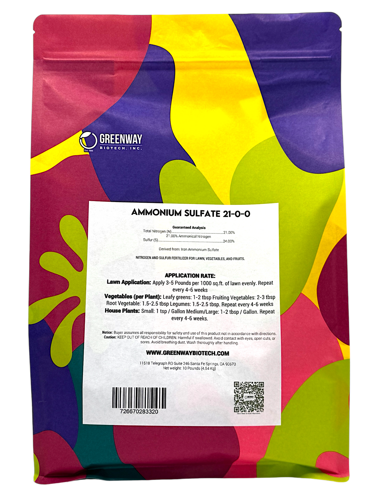 Ammonium Sulfate Fertilizer 21-0-0