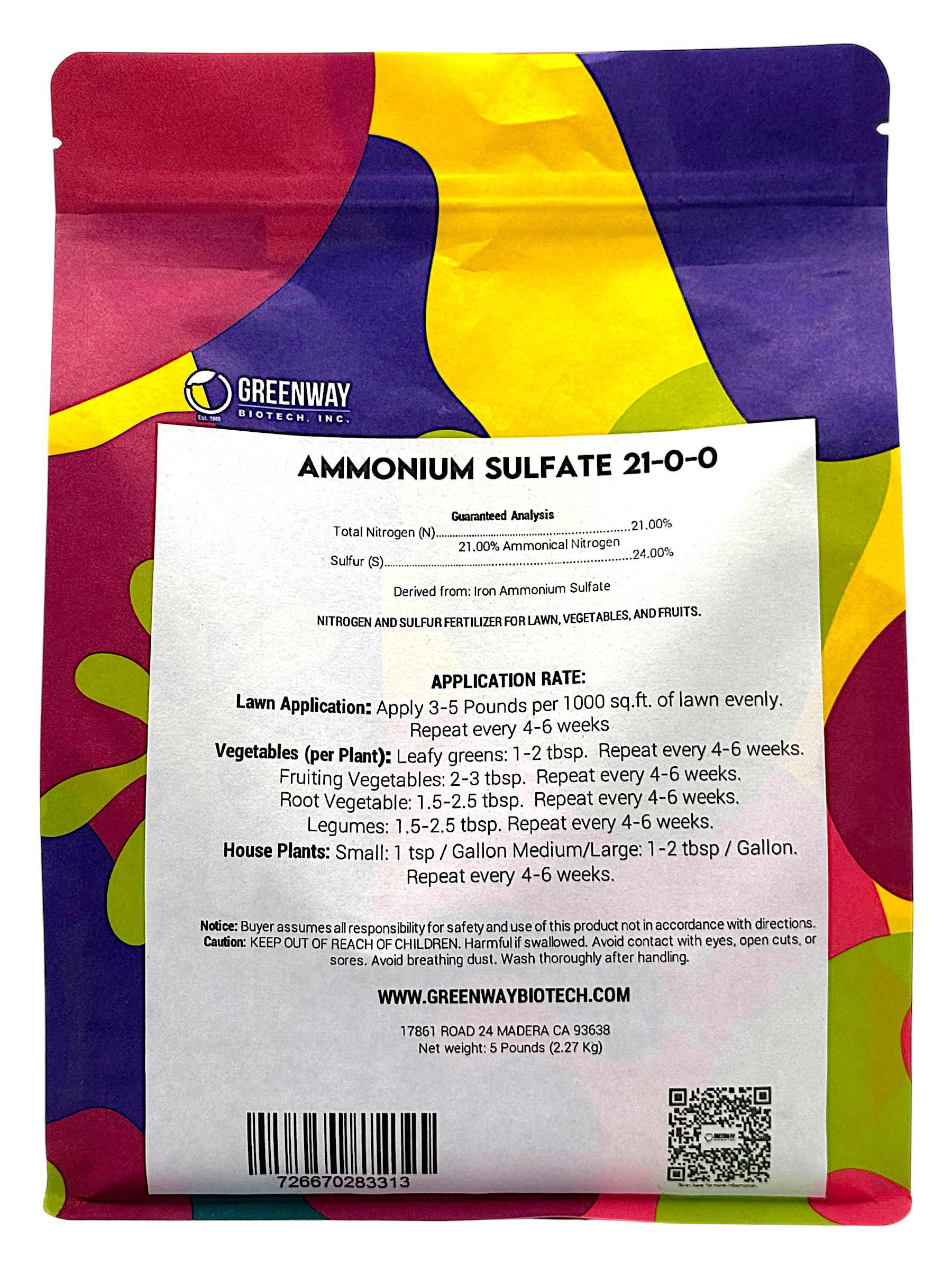 Ammonium Sulfate Fertilizer 21-0-0