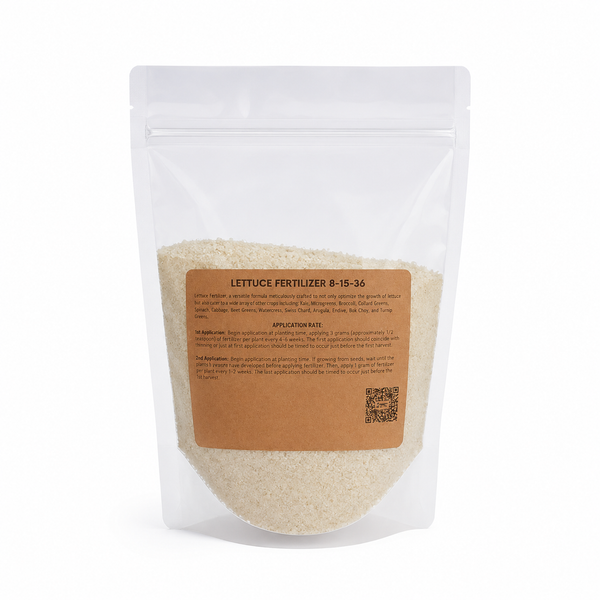 lettuce fertilizer 8-15-36 powder in 1 pound packaging