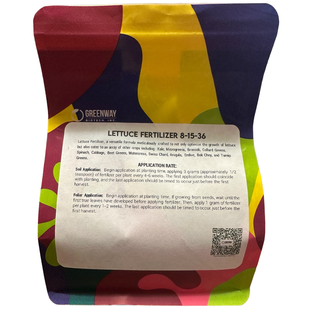 Lettuce Fertilizer 8-15-36 Suitable for soil, foliar and hydroponics