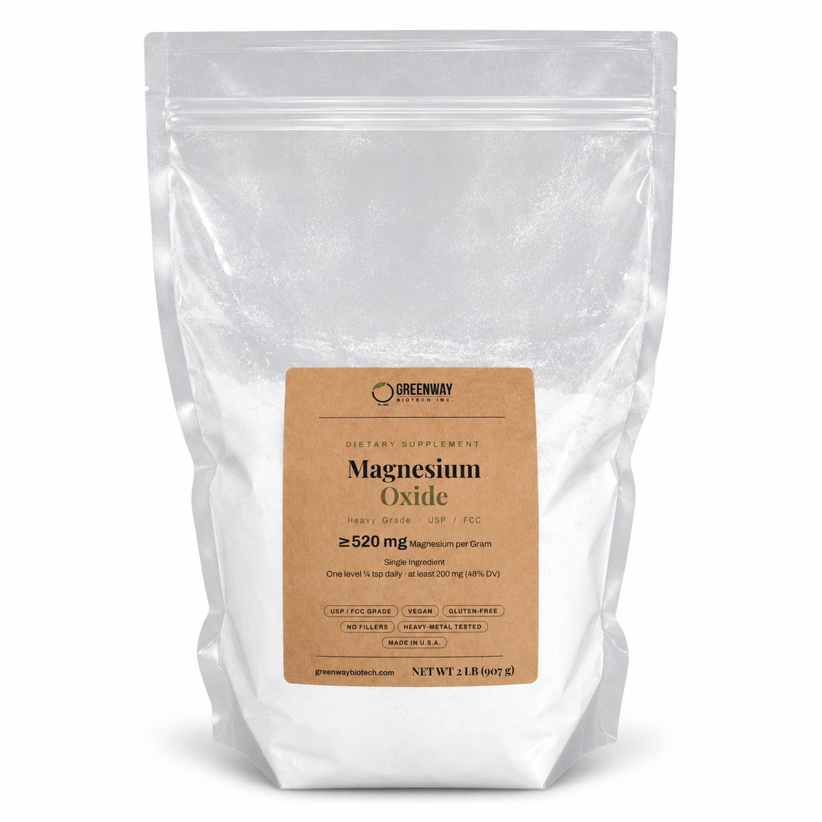Magnesium Oxide Powder USP — Heavy Grade Dietary Supplement