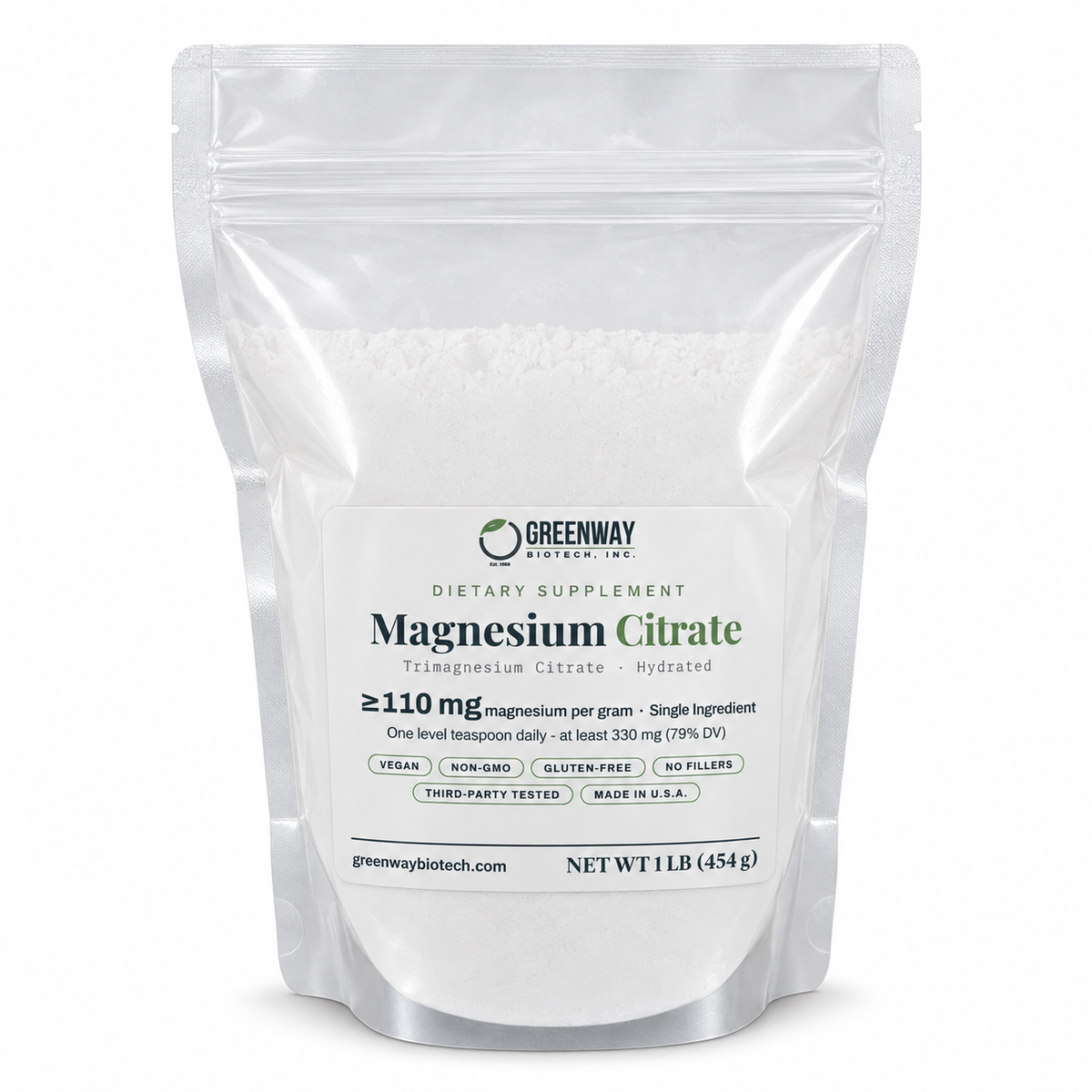 Magnesium Citrate Powder — Trimagnesium Citrate Dietary Supplement