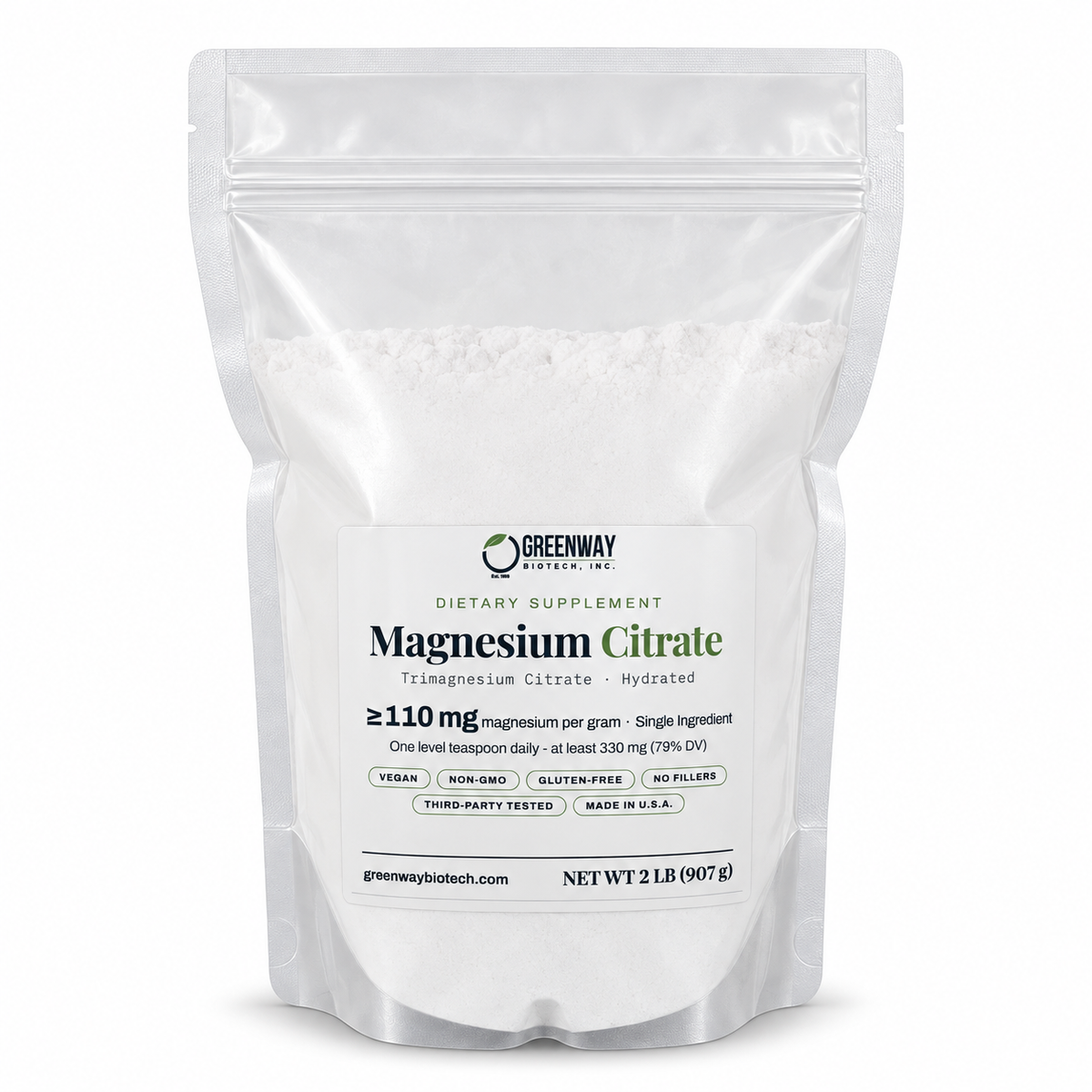Magnesium Citrate Powder — Trimagnesium Citrate Dietary Supplement