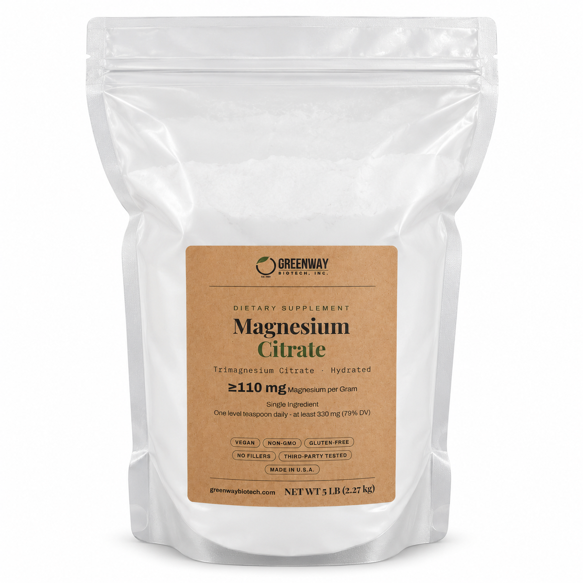 Magnesium Citrate Powder — Trimagnesium Citrate Dietary Supplement