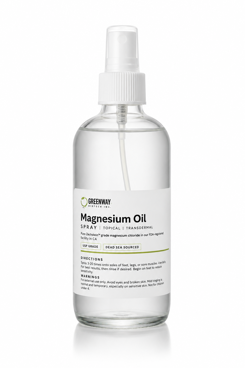 Magnesium Oil Spray — Dead Sea Magnesium Chloride, Ready to Use