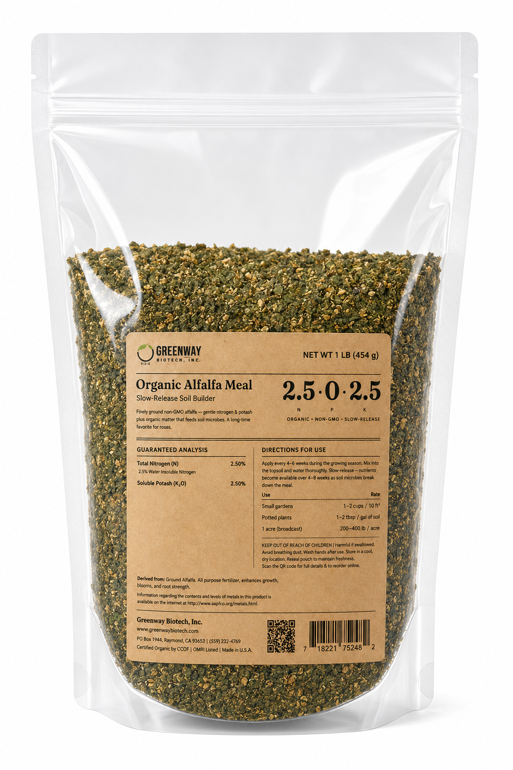 Alfalfa Meal Fertilizer 2.50-0-2.50