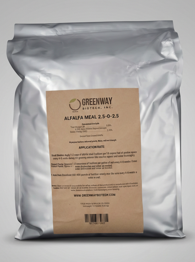 Greenway Biotech Alfalfa Meal Fertilizer 2.50-0-2.50 4 Pounds Greenway Biotech Alfalfa Meal Fertilizer 2.50-0-2.50 4 Pounds