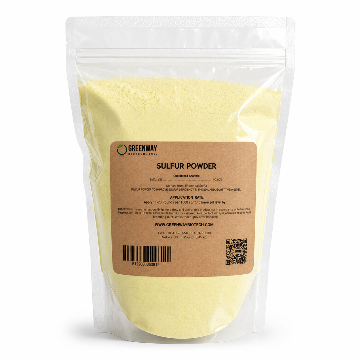 Greenway Biotech Elemental Sulfur Powder