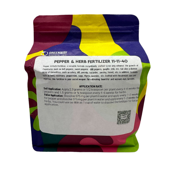 Pepper & Herb Fertilizer Greenway Biotech, Inc.
