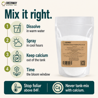 How to mix Monopotassium Phosphate 0-52-34 safely, including the calcium tank-separation rule