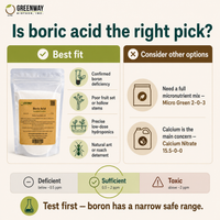 When to choose Organic Boric Acid 17% boron versus other micronutrient options