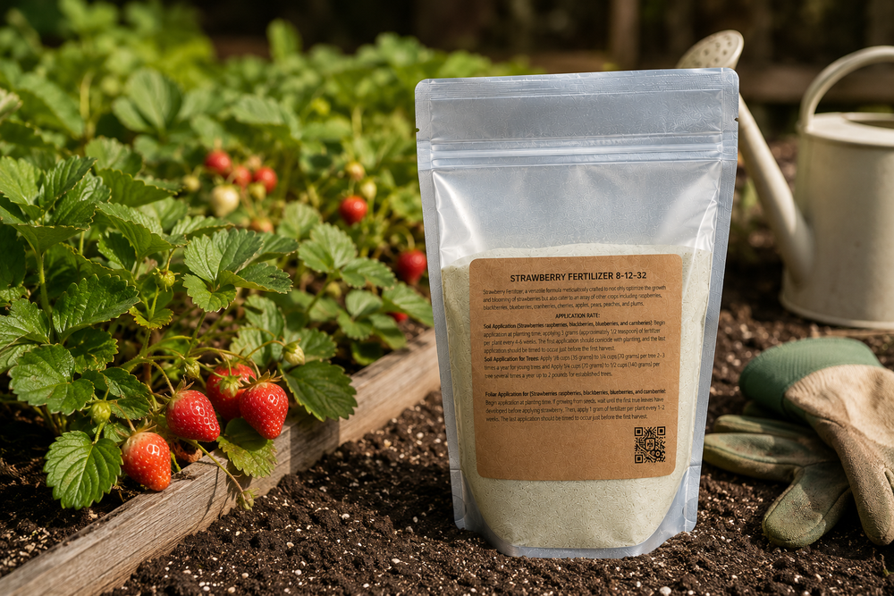 Strawberry Fertilizer 8-12-32 — Water-Soluble Berry Formula