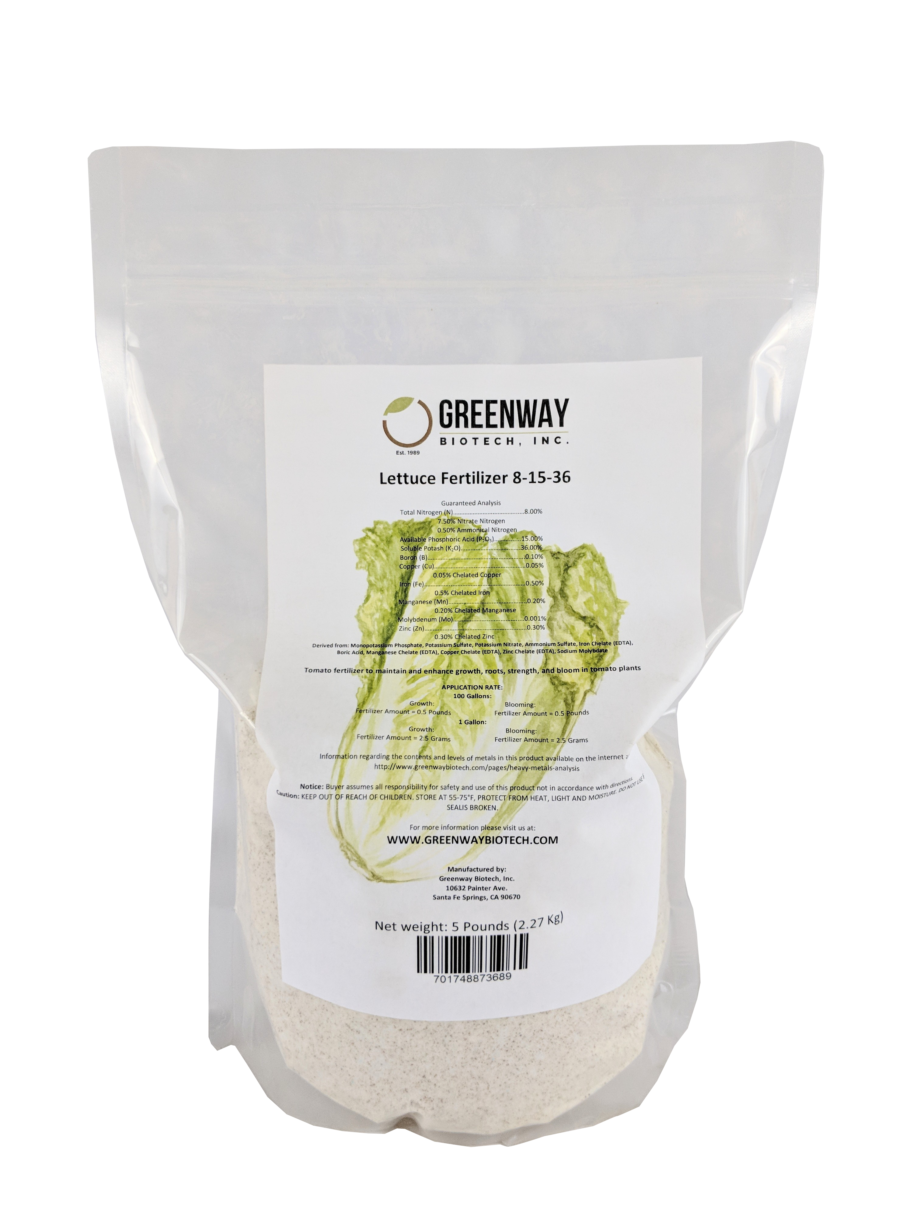 Greenway Biotech Lettuce Fertilizer - Thumbnail 2