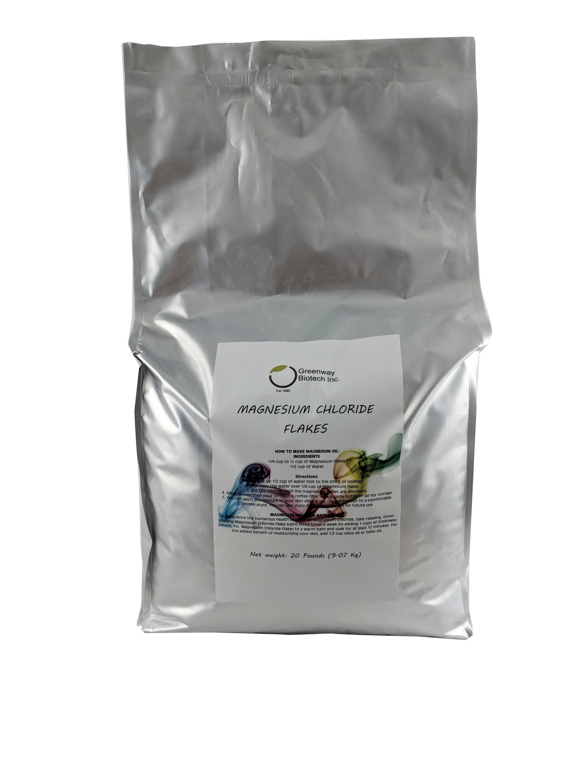Magnesium Chloride Bath Flakes 20 Pounds
