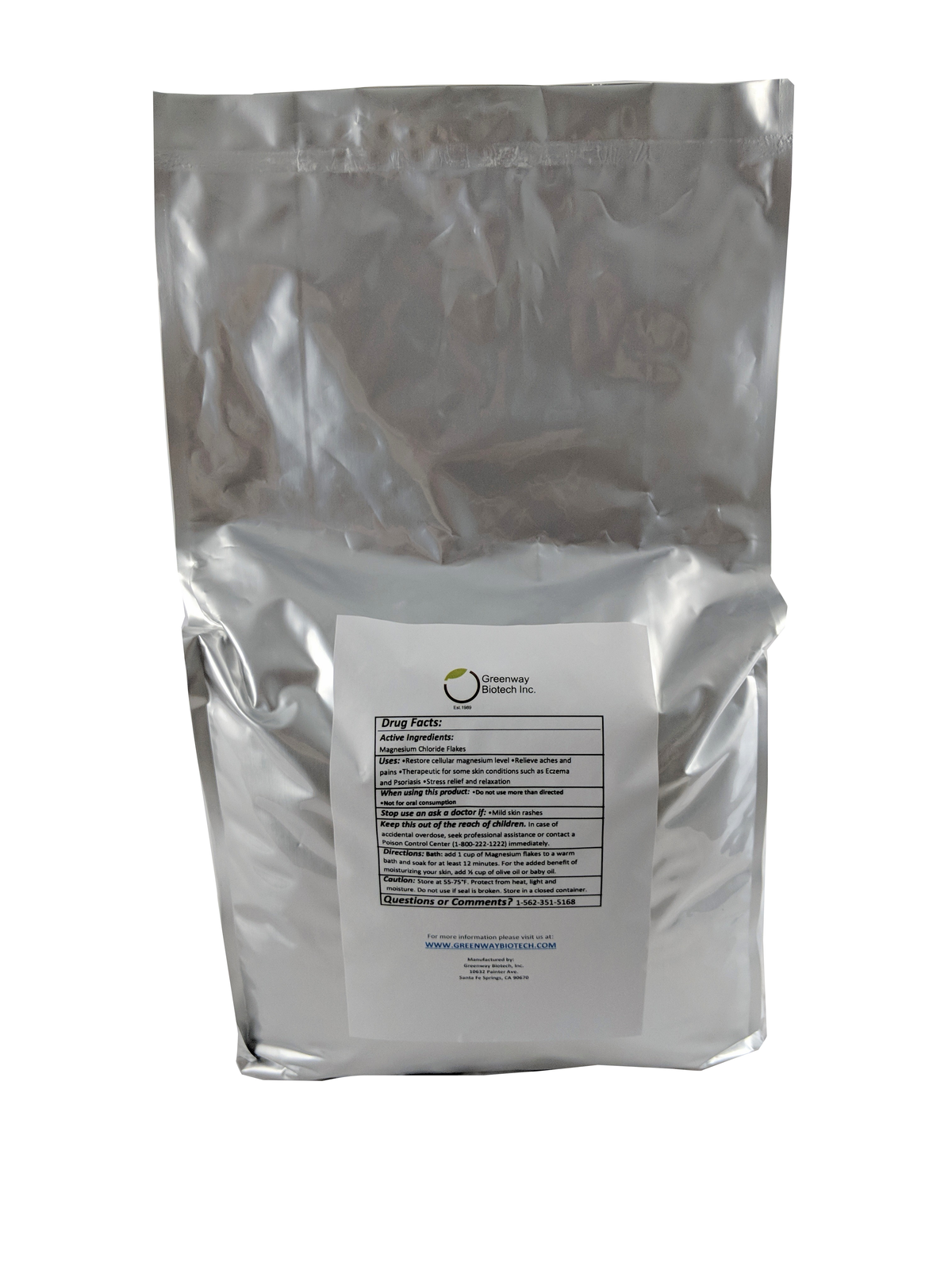 Magnesium Chloride Bath Flakes 20 Pounds