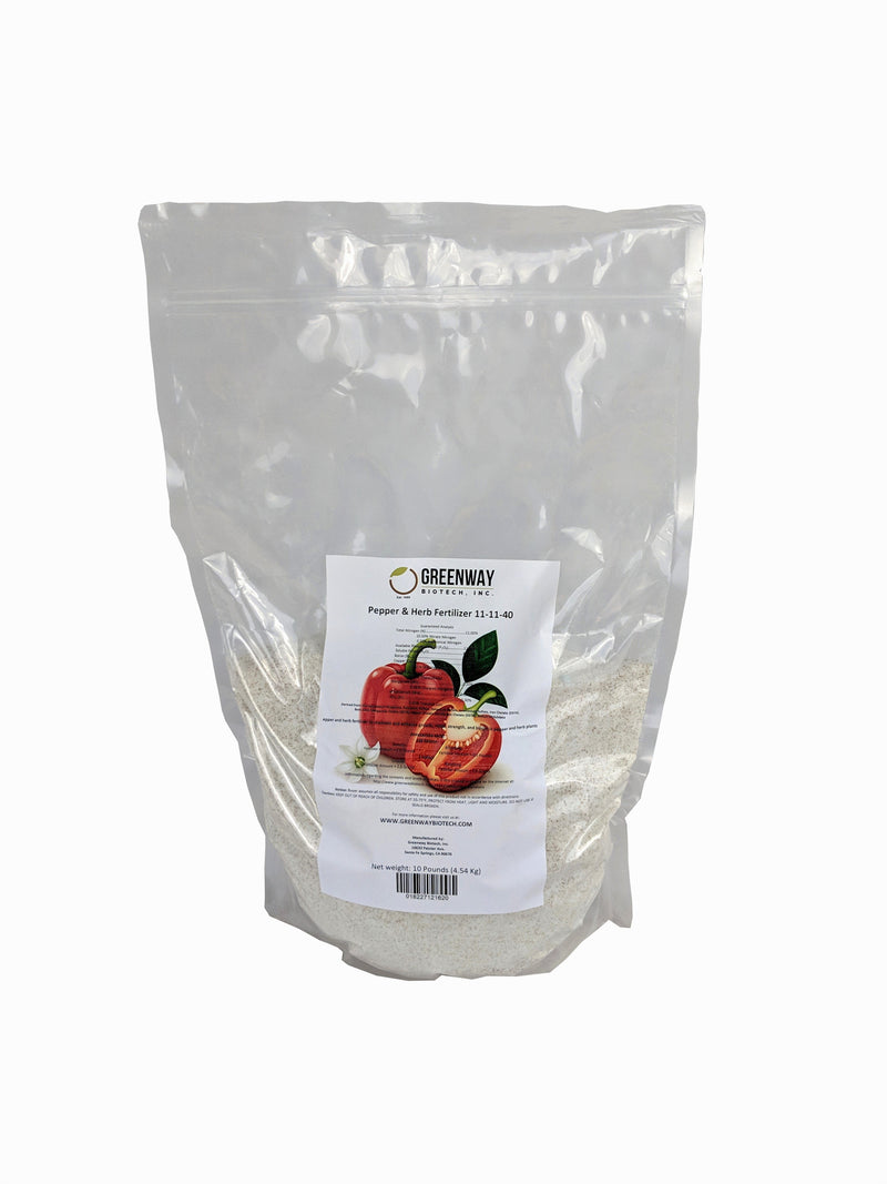 Pepper and Herb Fertilizer 11-11-40 Plus Micronutrients 100% Water Soluble 10 Pounds