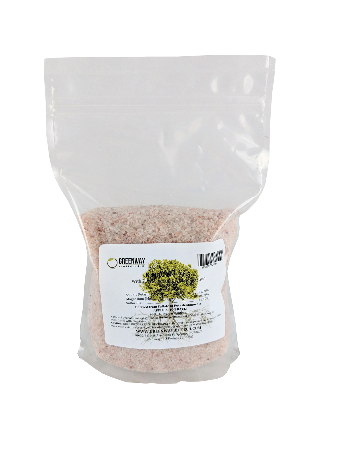 Sulfate of Potash Magnesia Fertilizer 0-0-22 K-Mag Sul-Po-Mag 3 Pounds