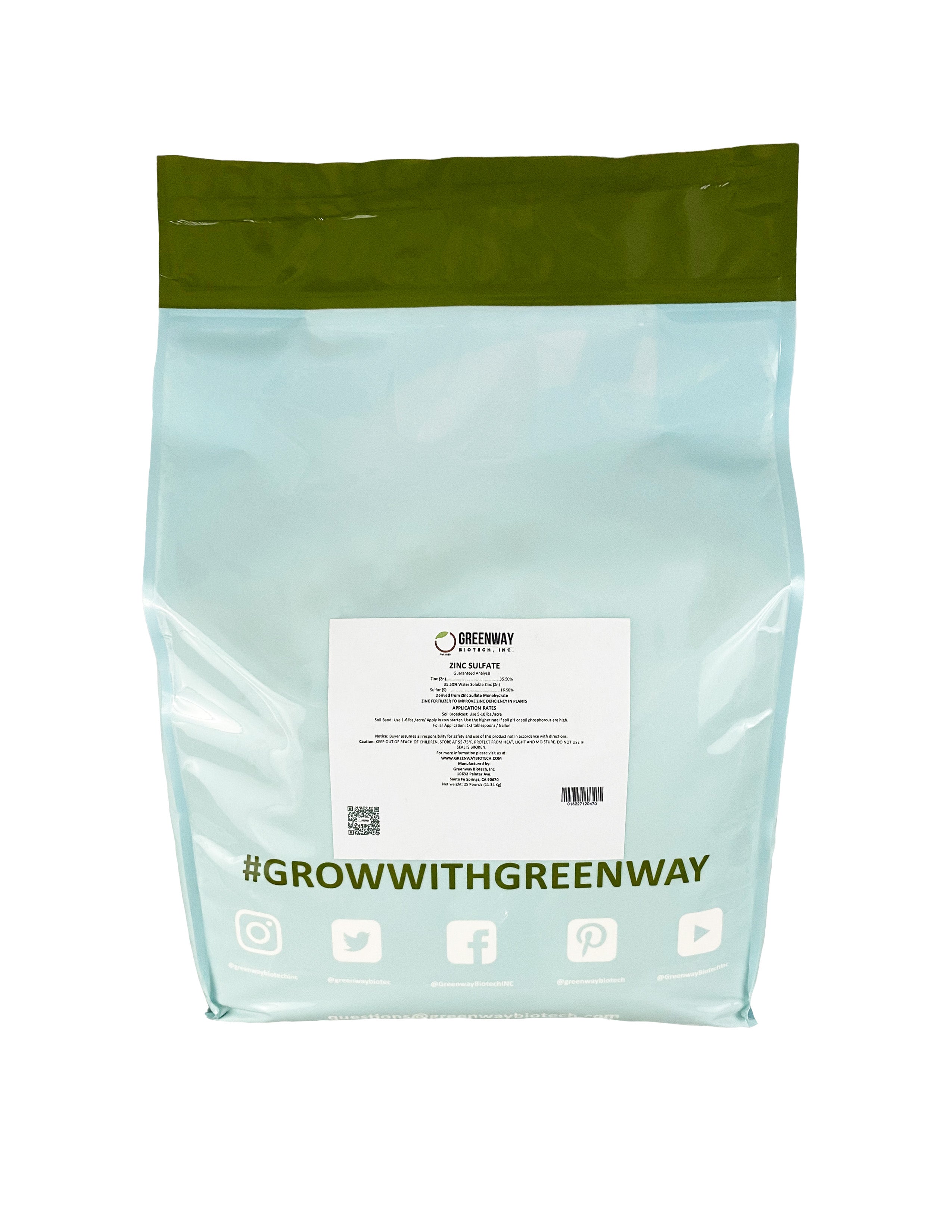 Greenway Biotech Zinc Sulfate Monohydrate Powder